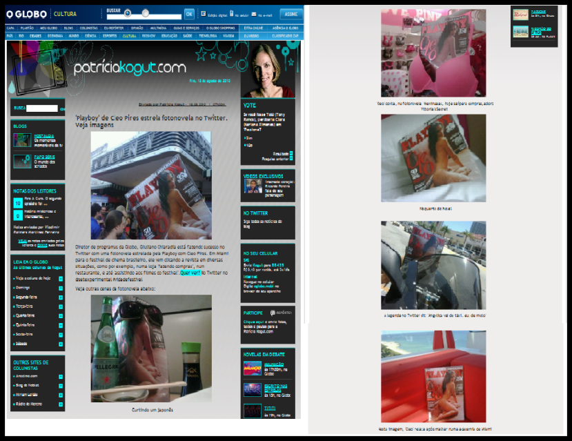 Print - Matéria o Globo - FotoNovela - Set Experimental